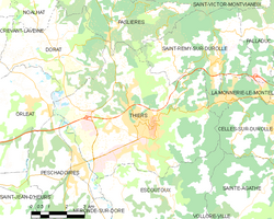 Map commune FR insee code 63430